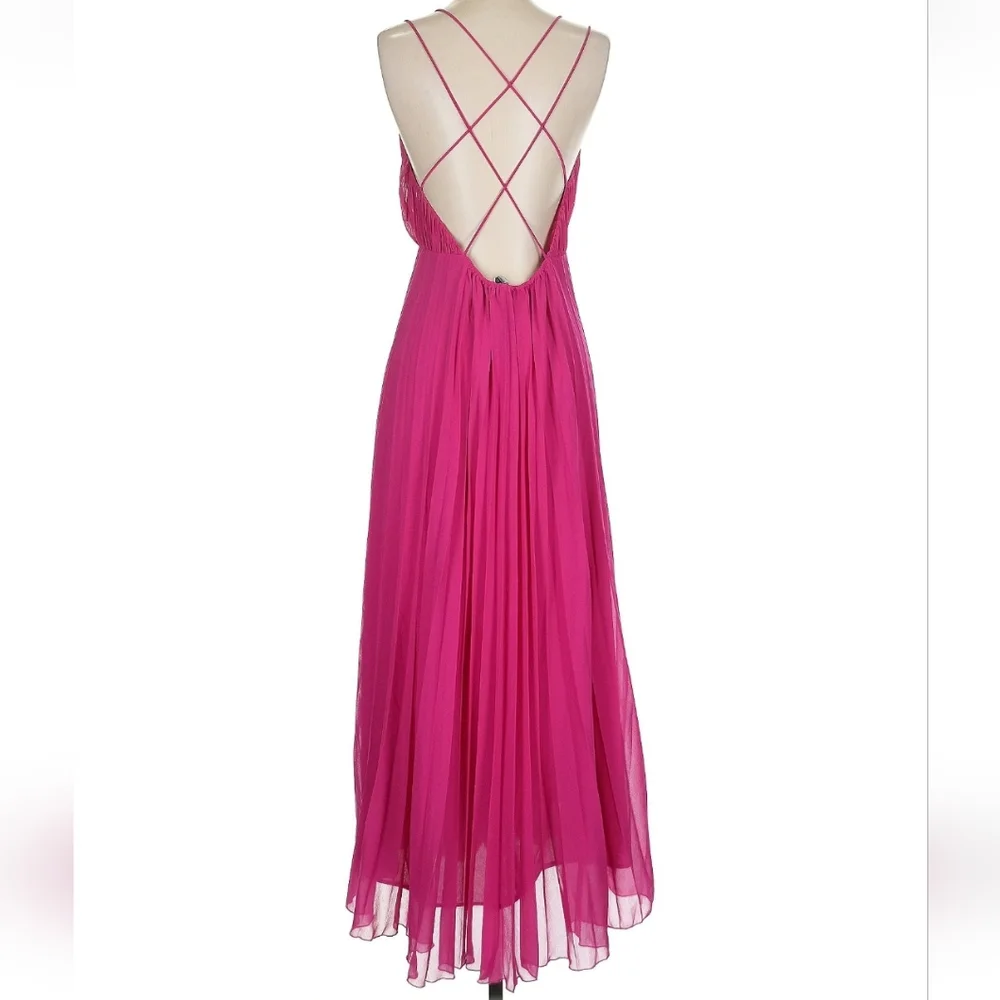 Zara Pleated Pink Dress Size S NWT